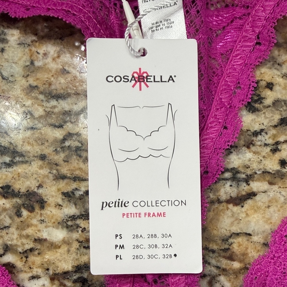 Cosabella Fuchsia Lace Bralette Pettitte Collection - Picture 3 of 5